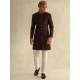 ZGMS1590 Black Bean Suiting Fabric Sherwani