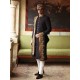 ZGMS1602 Black Check Dots Sherwani
