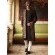 ZGMS1602 Black Check Dots Sherwani