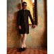 ZGMS1603 Black Embroidered Sherwani
