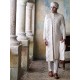 ZGMS1609 Off White Embroidered Sherwani