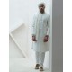 ZGMS1614 Off White Embroidered Sherwani