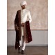 ZGMS1625 Off White Raw Silk Sherwani