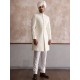 ZGMS1625 Off White Raw Silk Sherwani