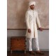 ZGMS1632 Cosmic Latte Embroidered Sherwani