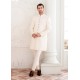 ZGMS1687 Off White Muzlin Sherwani