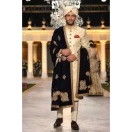 ZGMS1824 Gold Ice Jamawar Sherwani