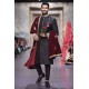 ZGMS1835 Black Jamawar Sherwani