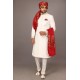 ZGMS1845 White Jamawar Sherwani
