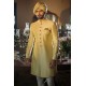 ZGMS1853 Blond Raw Silk Sherwani