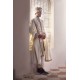 ZGMS1876 Off White Raw Silk Sherwani