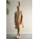 ZGMS1886 Khaki Jamawar Sherwani
