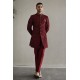 ZGMS1888 Maroon Raw Silk Indo-Western Sherwani