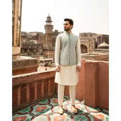 ZGMW1365 Opal Raw Silk Waistcoat