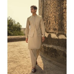 ZGMW1372 Champagne Karandi Waistcoat