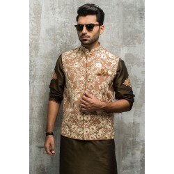 ZGMW1973 Antique Brass Suiting Fabric Waistcoat