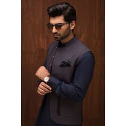 ZGMW1983 Dark Liver Suiting Fabric Waistcoat