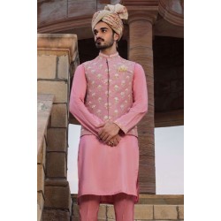 ZGMW1995 Baker-Miller Pink Raw Silk Waistcoat