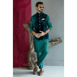ZGMW1999 Teal Velvet Waistcoat
