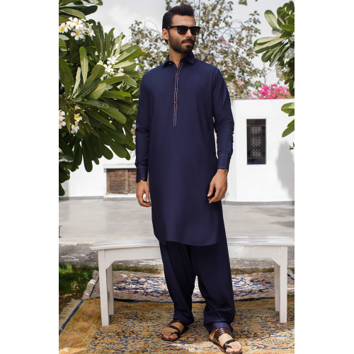 ZGMK2101 Space Cadet Boski Linen Kameez Shalwar