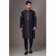 ZGMK2112 Black Cotton Silk Kurta Pajama
