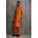 ZGMK2115 Orange Cotton Silk Kurta Pajama