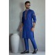 ZGMK2121 Royal Azure Cotton Silk Kurta Pajama