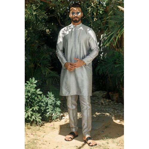 ZGMK2129 Mercury Khadi Silk Kurta Pajama ZGMK2129 Mercury Khadi Silk Kurta Pajama