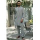 ZGMK2131 Medium Blue Raw Silk Kurta Pajama