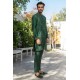 ZGMK2138 Blue-Green Cotton Silk Kurta Pajama