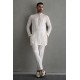 ZGMK2140 White Silk Kurta Pajama