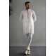 ZGMK2140 White Silk Kurta Pajama