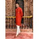 ZGMK2538 Aerospace Orange Raw Silk Kurta Pajama ZGMK2538 Aerospace Orange Raw Silk Kurta Pajama