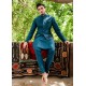 ZGMK2541 Teal Karandi Kurta Pajama