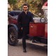 ZGMK2543 Black Raw Silk Kurta Pajama