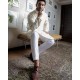ZGMK2667 Off White Cotton Blend Kurta Pajama