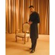 ZGMK2674 Black Cotton Blend Kurta Shalwar
