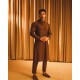 ZGMK2676 Brown Cotton Blend Kurta Pajama