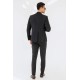 ZGMP2335 Black Raw Silk Prince Suit