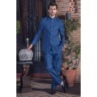 ZGMP2827 Polynesian Blue Suiting Fabric Prince Suit