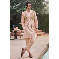 ZGMP2828 Melon Raw Silk Prince Coat