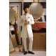 ZGMS2307 Cosmic Latte Silk Sherwani