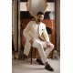 ZGMS2307 Cosmic Latte Silk Sherwani