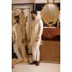 ZGMS2308 Ivory Raw Silk Sherwani