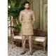 ZGMS2439 Golden Raw Silk Sherwani