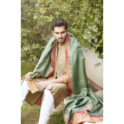 ZGMS2597 Peach Jamawar Sherwani