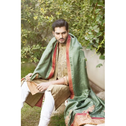 ZGMS2597 Peach Jamawar Sherwani