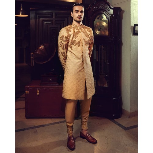 ZGMS2699 Buff Banarsi Sherwani
