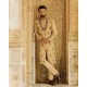 ZGMS2708 Gold Raw Silk Sherwani