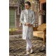 ZGMS2792 Off-White Raw Silk Sherwani